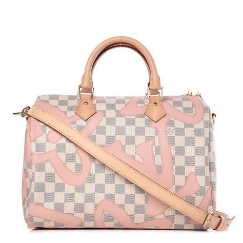 louis vuitton damier azur tahitienne speedy bandouliere 30 rose ballerine|louis vuitton speedy bandoulière 30.